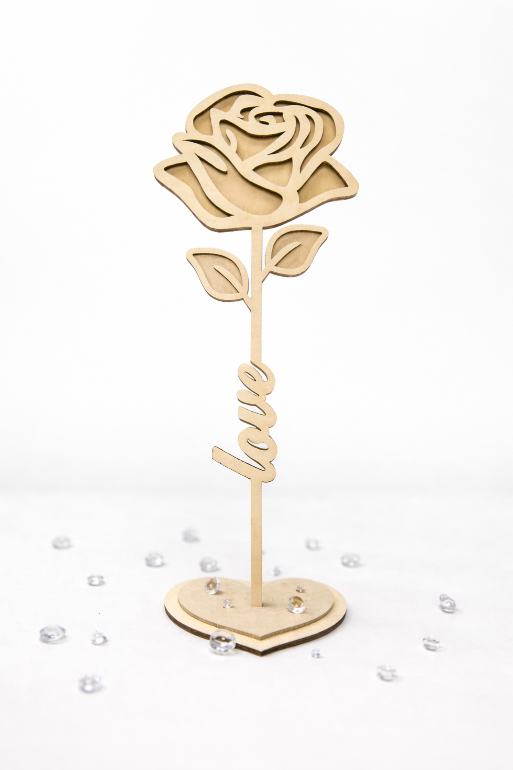 Freestanding Wooden Rose Gift